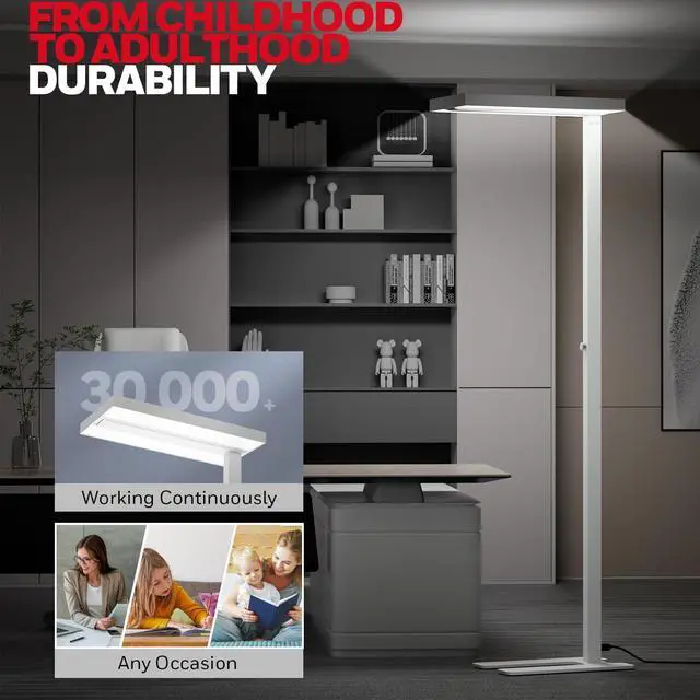 Alt view image 5 of 7 - Honeywell 02E LED Floor Lamp, 8000LM Sunturalux Eye Caring Standing Light