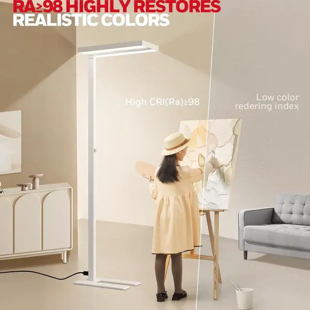 Alt view image 6 of 7 - Honeywell 02E LED Floor Lamp, 16000LM Sunturalux Eye Caring Standing Light