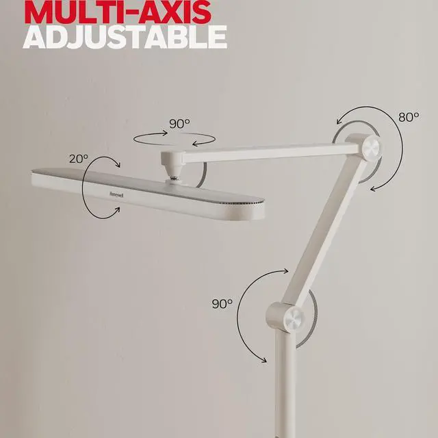 Alt view image 7 of 7 - Honeywell 05D01 LED Floor Lamp, Dimmable 1500LM CRI>97 Home Office White