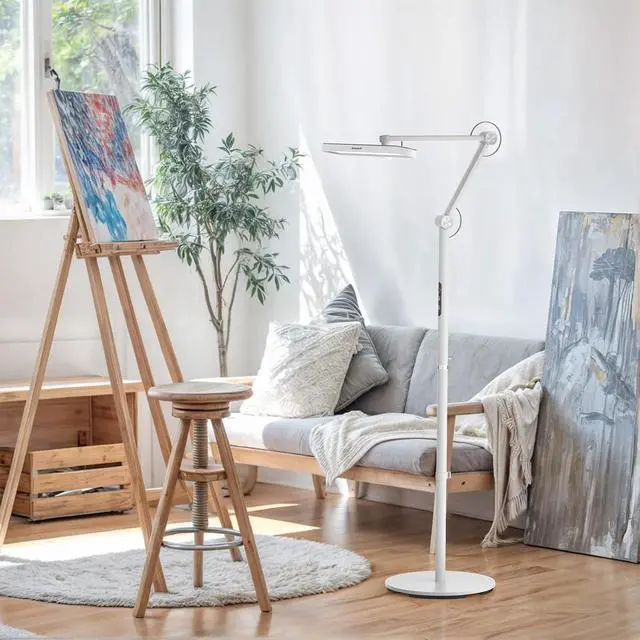 Alt view image 2 of 7 - Honeywell 05D01 LED Floor Lamp, Dimmable 1500LM CRI>97 Home Office White