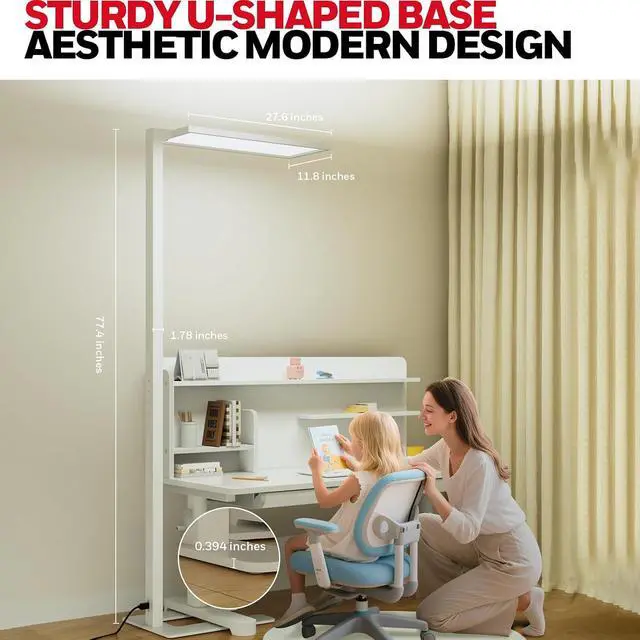 Alt view image 2 of 7 - Honeywell 06E Ultra Sunturalux Dual-Light LED Floor Lamp Modern 16500LM