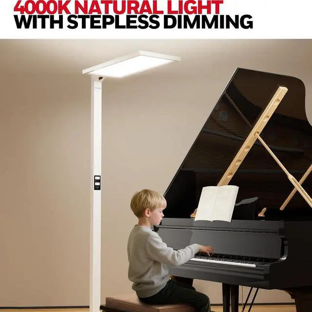 Alt view image 6 of 7 - Honeywell 06E Ultra Sunturalux Dual-Light LED Floor Lamp Modern 16500LM