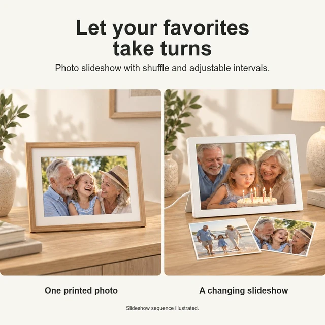 Alt view image 5 of 7 - AOC Digital Picture Frame, 10.1 Inch Digital Photo Frame with 1280 * 800 HD IPS Touch Screen