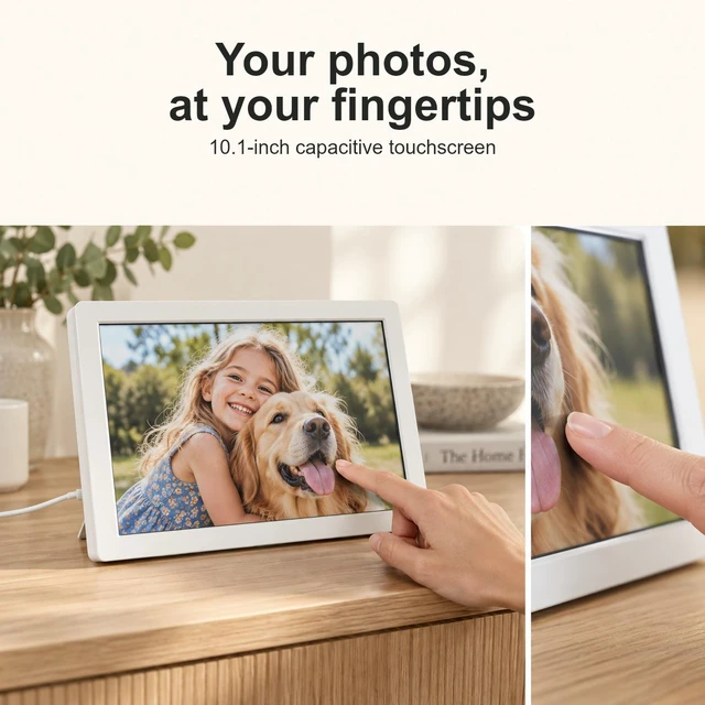 Alt view image 2 of 7 - AOC Digital Picture Frame, 10.1 Inch Digital Photo Frame with 1280 * 800 HD IPS Touch Screen