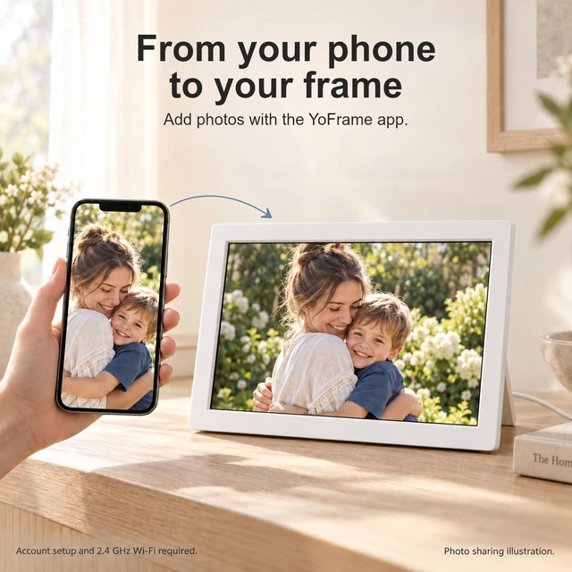 Alt view image 4 of 7 - AOC Digital Picture Frame, 10.1 Inch Digital Photo Frame with 1280 * 800 HD IPS Touch Screen