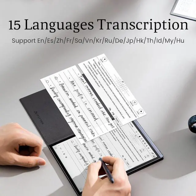 Alt view image 6 of 7 - iFLYTEK AINOTE Air 2 Bundle - Black Folio Case, 8.2-inch AI Note-Taking Tablet Writing Paper Tablets, Digital Notebook with Pen, Voice-to-Text Transcription, Multi-Languages Chatgpt Support