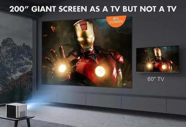 Alt view image 3 of 6 - VIZONY FHD 1080P Projector 4K Support, 800ANSI 5G WiFi Bluetooth Projector, Outdoor Projector with Full-Sealed Engine/Electric Focus/4P4D/PPT/Zoom, Home Movie Projector Compatible w/iOS/Android/PC/TV