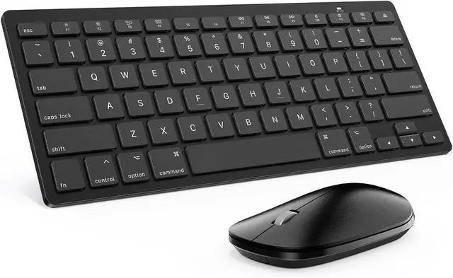 Main image of Bluetooth Keyboard and Mouse Compatible with Mac, OMOTON Ultra-Slim Wireless Keyboard and Mouse Combo Compatible with MacOS, MacBook Pro/Air, iMac, Mac Mini, Laptop and PC(Black)