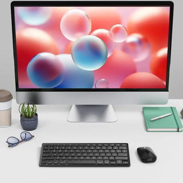 Alt view image 6 of 7 - Bluetooth Keyboard and Mouse Compatible with Mac, OMOTON Ultra-Slim Wireless Keyboard and Mouse Combo Compatible with MacOS, MacBook Pro/Air, iMac, Mac Mini, Laptop and PC(Black)