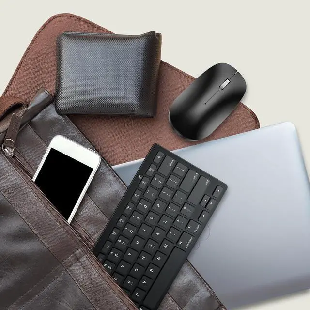 Alt view image 7 of 7 - Bluetooth Keyboard and Mouse Compatible with Mac, OMOTON Ultra-Slim Wireless Keyboard and Mouse Combo Compatible with MacOS, MacBook Pro/Air, iMac, Mac Mini, Laptop and PC(Black)