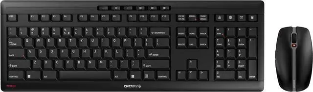 Main image of CHERRY Stream Desktop - Wireless Keyboard and Mouse Combo - US Layout - QWERTY Keyboard - Black