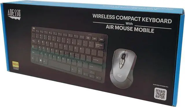 Alt view image 5 of 5 - Adesso Wireless Keyboard and Mouse Combo with Air Mouse and Compact Design Keyboard, RF 2.4GHz USB Laser Mouse, PowerPoint Presentation Clicker for Teachers, Classroom and Meeting Room