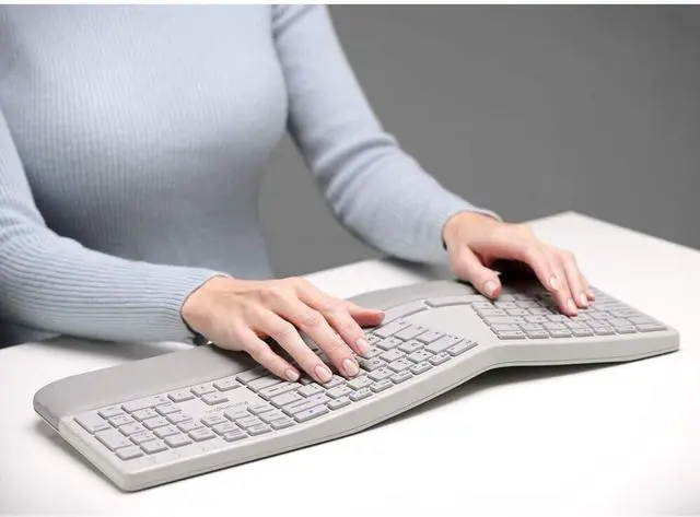 Alt view image 2 of 7 - Kensington Pro Fit Ergonomic Wireless Keyboard and Mouse - Grey (K75407US)