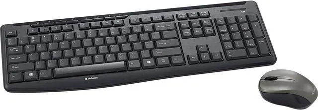 Main image of Verbatim Wireless Silent Mouse & Keyboard Combo - 2.4GHz with Nano Receiver - Ergonomic, Noiseless, and Silent for Mac and Windows - Graphite (99779)