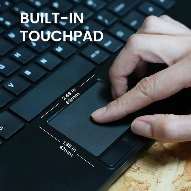 Alt view image 3 of 7 - Perixx PERIBOARD-534 US, Wired Compact USB Keyboard with Touchpad - X Type Scissor Keys - 15.63x7.80x1.18 inches - Build-in 2 USB Hubs and Number Pad