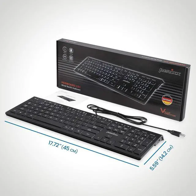 Alt view image 7 of 7 - Perixx Periduo-605, Wireless Ergonomic Split Keyboard and Vertical Mouse Combo, Adjustable Palm Rest and Membrane Low Profile Keys, Black, US English Layout (11633)