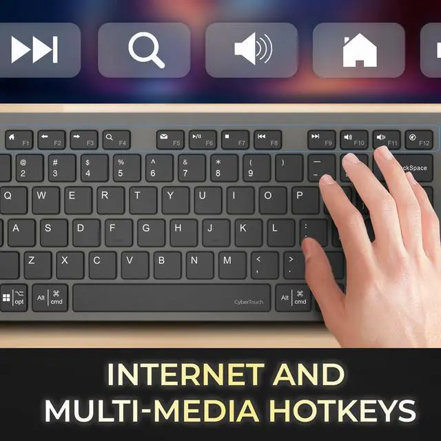 Alt view image 6 of 7 - Adesso Wireless Scissor Switch Keyboard and Mouse Combo with Copilot AI Hotkey - Multi-OS Compatible for Mac, Quiet Switches, USB-A 2.4GHz Dongle