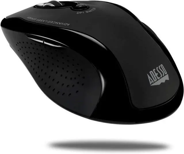 Alt view image 2 of 7 - Adesso WKB-1500GB - Wireless Ergonomic Desktop Keyboard and Laser Mouse with Split Keys Design and Palm Rest for Comfort, Long Battery Life, Nano Receiver - Compatible for PC & Windows XP/7/8/10,Black