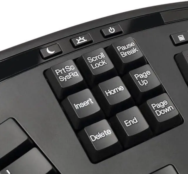 Alt view image 4 of 7 - Adesso WKB-1500GB - Wireless Ergonomic Desktop Keyboard and Laser Mouse with Split Keys Design and Palm Rest for Comfort, Long Battery Life, Nano Receiver - Compatible for PC & Windows XP/7/8/10,Black