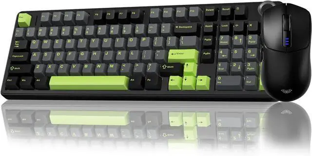 Main image of AULA Wireless Keyboard and Mouse Combo, F99 Pro Mechanical Keyboards with Knob,Tri-Mode Hot Swappable Custom Keyboard+SC580 Wireless Gaming Mouse Black