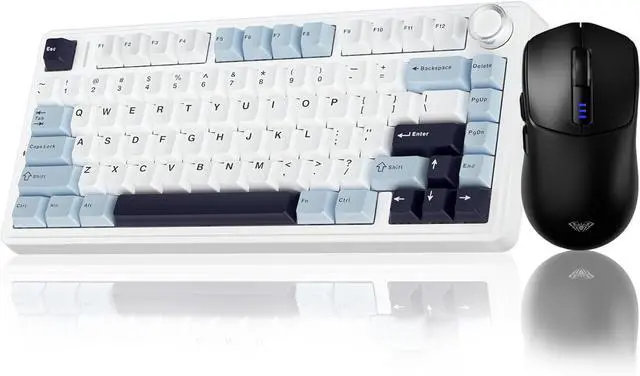 Main image of AULA Wireless Keyboard and Mouse Combo, F75 Mechanical Keyboards Hot Swappable Custom Keyboard+SC580 Wireless Gaming Mouse Black