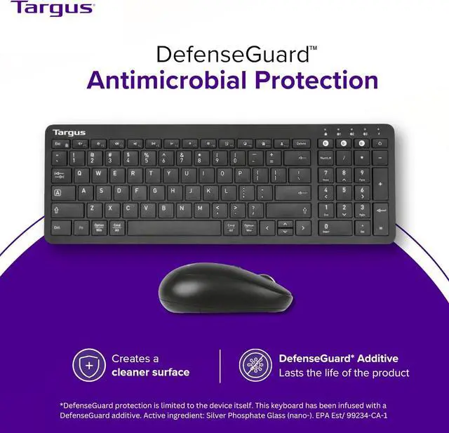 Alt view image 6 of 7 - Targus Midsize Multi-Device Bluetooth Keyboard and Mouse Bundle - Compatible with Chrome OS, Windows, macOS, iOS, and Android (AKM619AMUS)