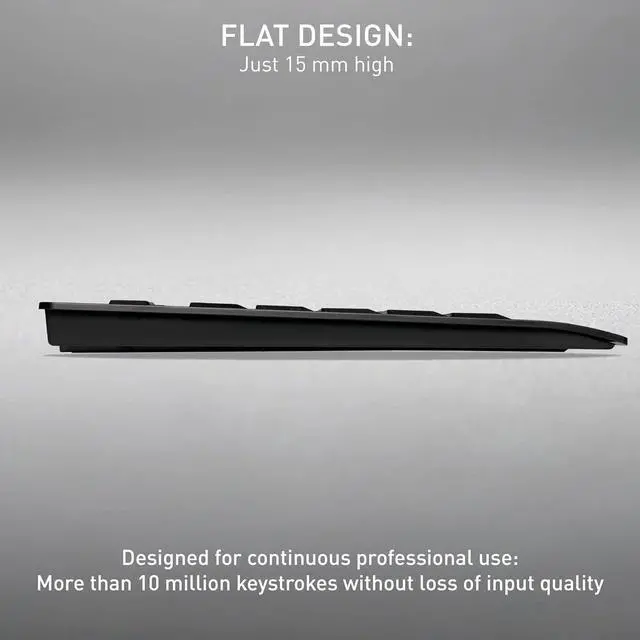 Alt view image 6 of 6 - CHERRY B.Unlimited 3.0 - Wireless Keyboard+Mouse - US Layout - QWERTY Keyboard -Black