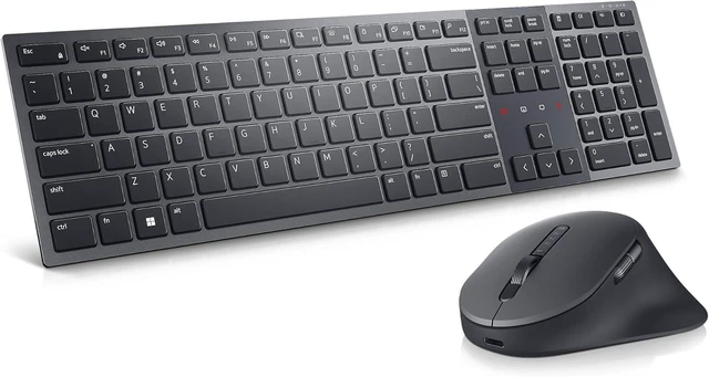 Alt view image 3 of 7 - Dell KM900 Premier Collaboration Keyboard and Mouse - Zoom Touch Controls, Backlight Keyboard, Bluetooth 5.1, Radio Frequency 2.4GHz - Black