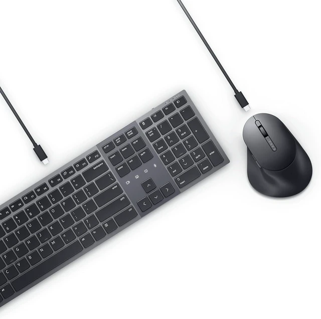 Alt view image 5 of 7 - Dell KM900 Premier Collaboration Keyboard and Mouse - Zoom Touch Controls, Backlight Keyboard, Bluetooth 5.1, Radio Frequency 2.4GHz - Black