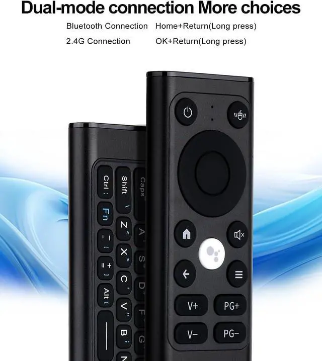 Alt view image 2 of 7 - iPazzPort 2.4G & Bluetooth Air Mouse Remote with Keyboard, Accurate and Precise Positioning for Nvidia, Laptop, PC with IR Learning, Aluminum Alloy Case, Type-C