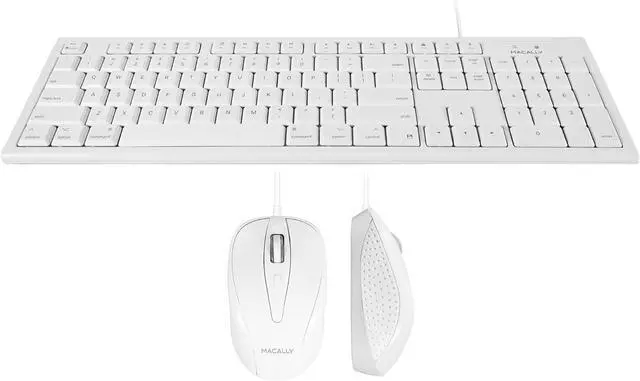 Main image of Macally Extended Wired Keyboard and Mouse Combo, Ergonomic Comfort