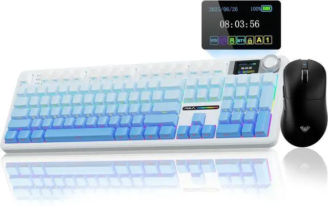 Main image of AULA Wireless Keyboard and Mouse Combo, F108 Pro Full Size Mechanical Keyboard SC900 Pro Wireless Mouse