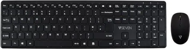 Alt view image 2 of 7 - V7 Bluetooth Slim Keyboard and Mouse Combo