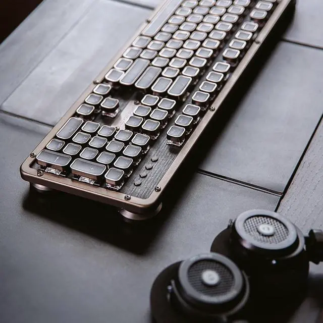 Alt view image 2 of 6 - Azio RC Prestige Mechanical Keyboard, Bluetooth 5.0, Hot-Swappable Switches, PC/Mac (Ebony/Brown Switches) (Ebony)