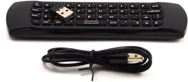 Alt view image 3 of 3 - Rii Mini i25 Multifunction Mini Wireless 2.4GHz Air Mouse Keyboard K25 Infrared Remote Control, Black (mwk25)