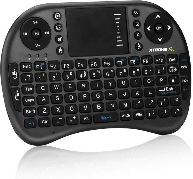 Main image of XTRONS Mini Keyboard Mouse Touchpad Black 2.4GHz Wireless for PC/Pad/Laptop/TV Box