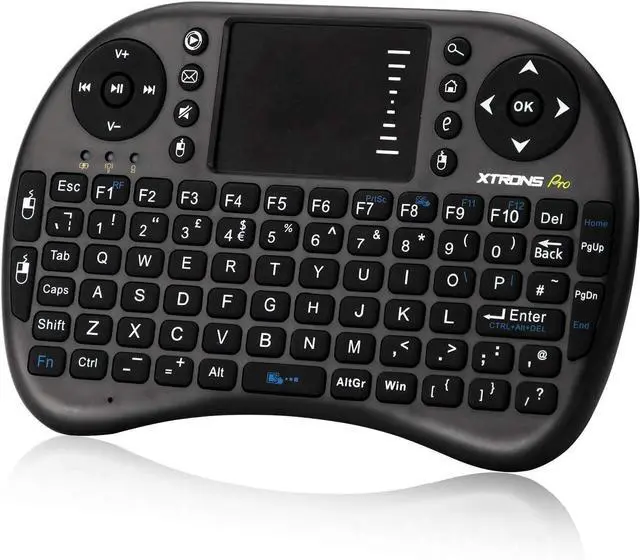 Alt view image 6 of 7 - XTRONS Mini Keyboard Mouse Touchpad Black 2.4GHz Wireless for PC/Pad/Laptop/TV Box