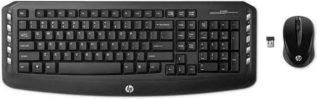 Alt view image 2 of 5 - HP Classic Wireless Keyboard & Mouse Bundle with Bluetooth Magnetic Mini Travel Friendly Speaker, Waverest Gel Wrist Pad & Gel Mouse Pad