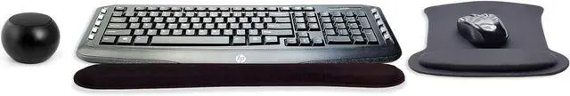 Main image of HP Classic Wireless Keyboard & Mouse Bundle with Bluetooth Magnetic Mini Travel Friendly Speaker, Waverest Gel Wrist Pad & Gel Mouse Pad