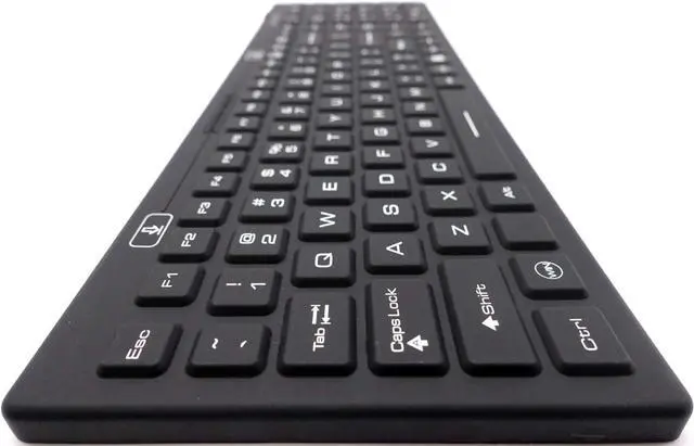 Alt view image 6 of 7 - DS International DSI LED Backlit Keyboard with Number Pad - Industrial IP68 Waterproof Rugged Silicone IKB106BL