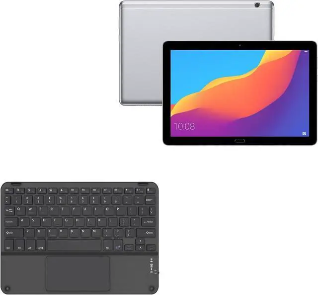 Main image of BoxWave Keyboard Compatible with Honor Pad 5 10.1 - SlimKeys Bluetooth Keyboard with Trackpad, Portable Slim TouchPad - Jet Black