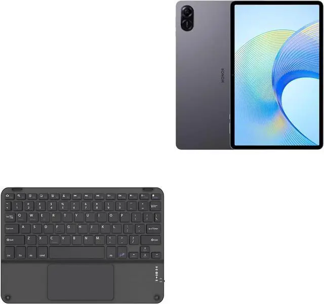 Main image of BoxWave Keyboard Compatible with Honor Pad X9 - SlimKeys Bluetooth Keyboard with Trackpad, Portable Slim TouchPad - Jet Black
