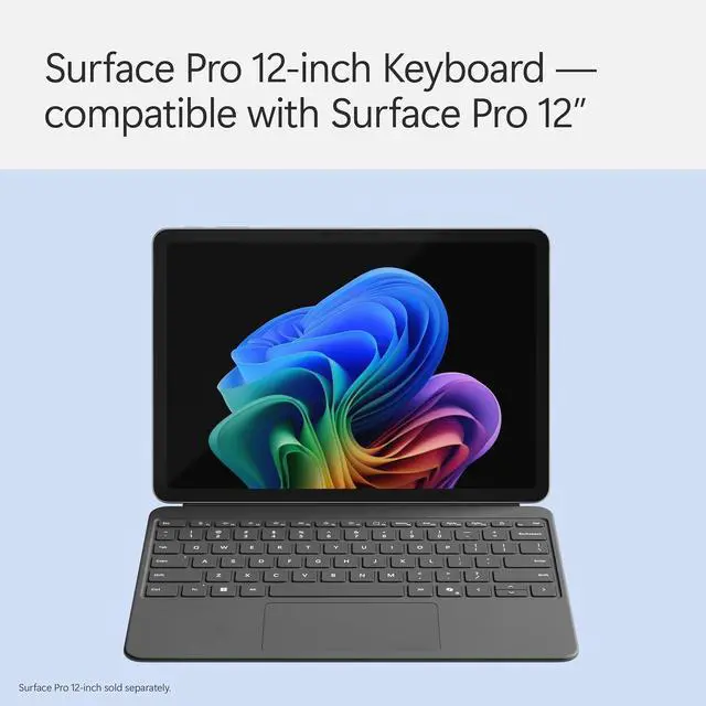 Alt view image 7 of 7 - Microsoft Surface Pro Keyboard for Surface Pro 12" Device, Keyboard Only, Alcantara Material, Slate