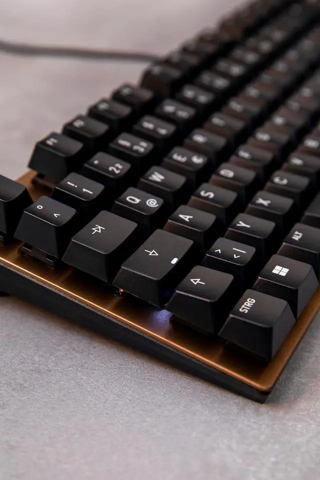 Alt view image 4 of 6 - Cherry KC 200 MX Mechanical Office Keyboard with New MX2A switches. Modern Design with Metal Plate Frame. (Bronze W/MX2A Silent Red Switch)