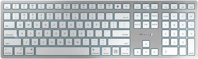 Main image of Cherry Americas JK-9110US-1 Kw 9100 Slim Wrls & Rechargablewrls Keyboard For Mac Silver/white
