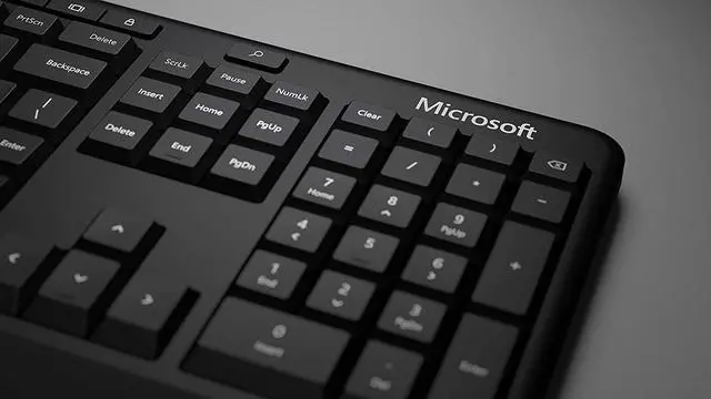 Alt view image 4 of 4 - Microsoft Ergonomic Keyboard for Business - Wired - Black