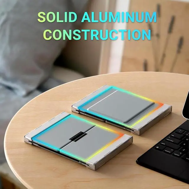 Alt view image 4 of 7 - iClever Foldable Bluetooth Keyboard, BK05S Folding Wireless Portable Keyboard, Pair Up to 4 Devices, USB-C Rechargeable, Slim and Compact for iPad, Mac, Laptop, Smartphone, Tablet, PC