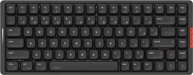 Main image of IQUNIX MQ80 Low Profile Mechanical Keyboard for Work and Gaming Tri Mode Wireless Wired CNC Aluminum Hot Swappable RGB Backlit Long Battery Life VIA Support (Black)