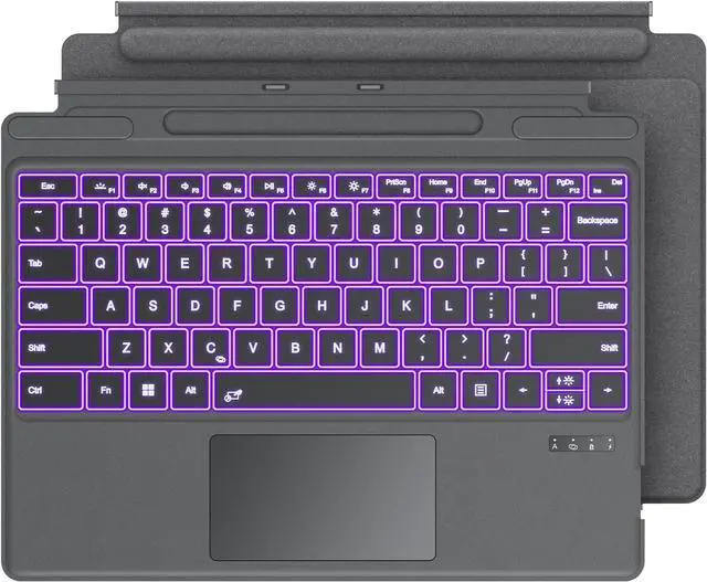 Main image of OMOTON Keyboard for Surface Pro 11/10/9/8/X, [13 inch], Bluetooth Type Cover for Surface Pro, 7-Color Backlit, Ultra-Slim Wireless Keyboard with Touchpad & Pencil Holder, Built-in Rechargeable Battery