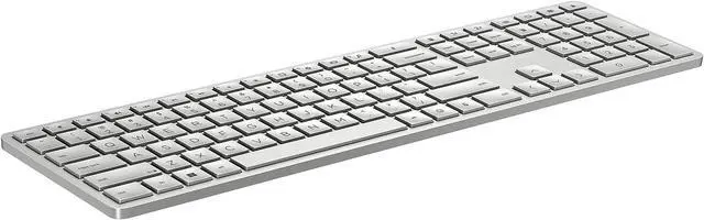 Alt view image 4 of 6 - HP 970 Programmable Wireless Keyboard (Silver) - Bluetooth & 2.4 GHz Wireless Multi-Device Connectivity - USB-C Rechargeable Battery - 24 Programmable Keys - Works with Windows & MacOS (3Z729AA#ABA)